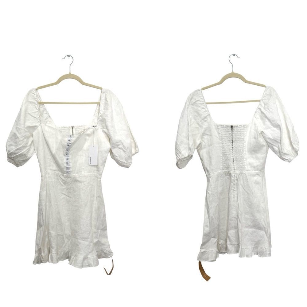 NWT Reformation Seattle Linen Dress in white - Picture 7 of 9